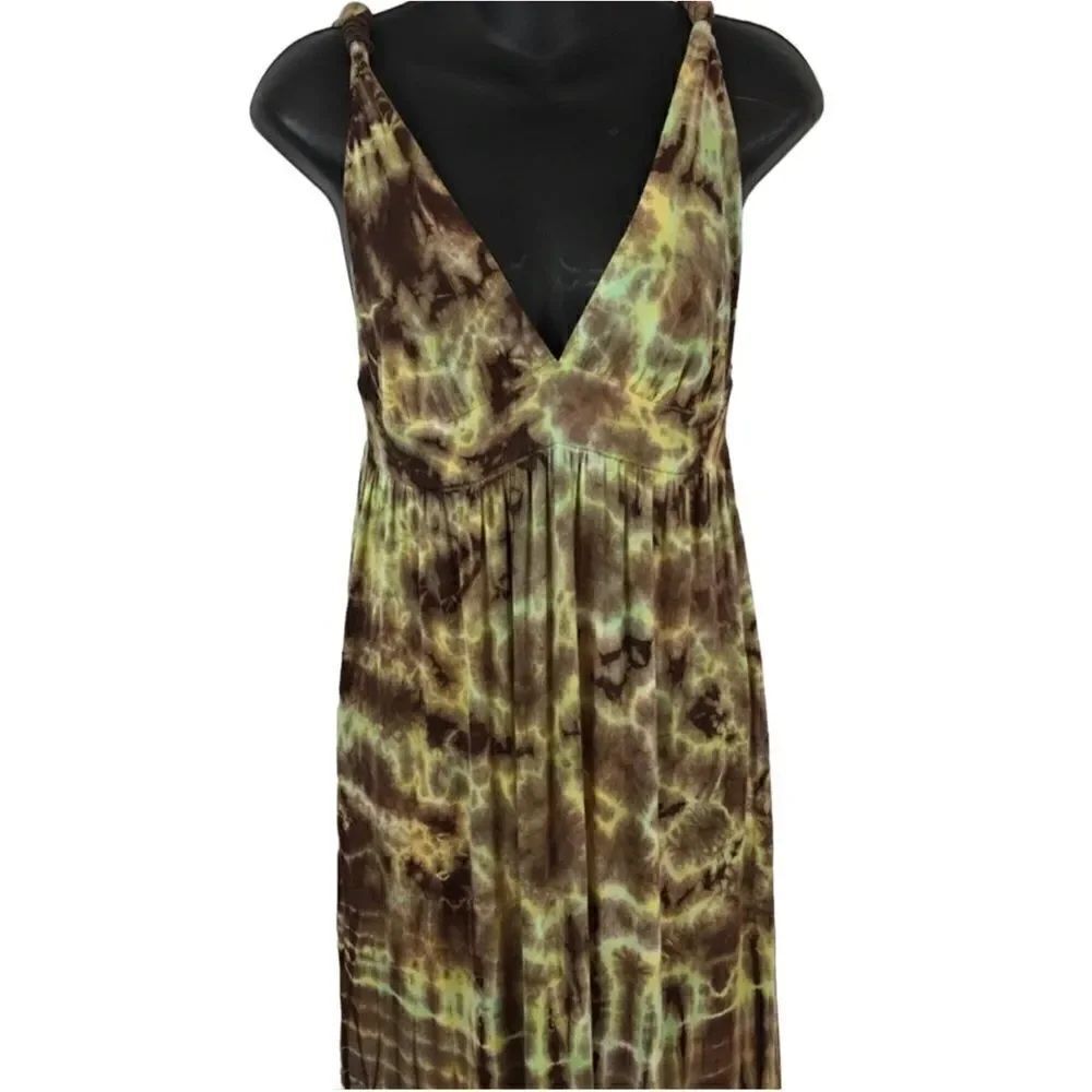 Buffalo David Bitton Tie Dye Maxi Halter Dress Size Small